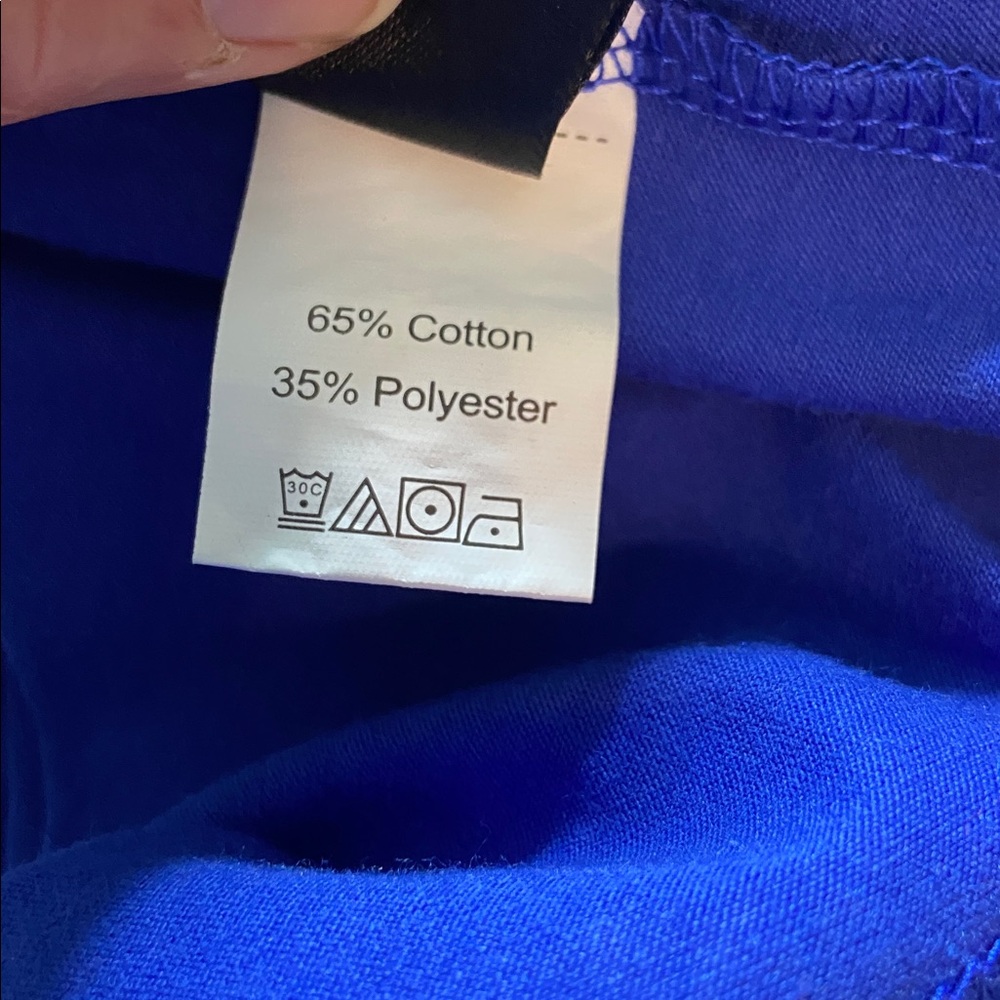 3/$12 Shein Curve Blue-Purple Polycotton Off One Shoulder Tee T-Shirt Blouse Top - Picture 6 of 8